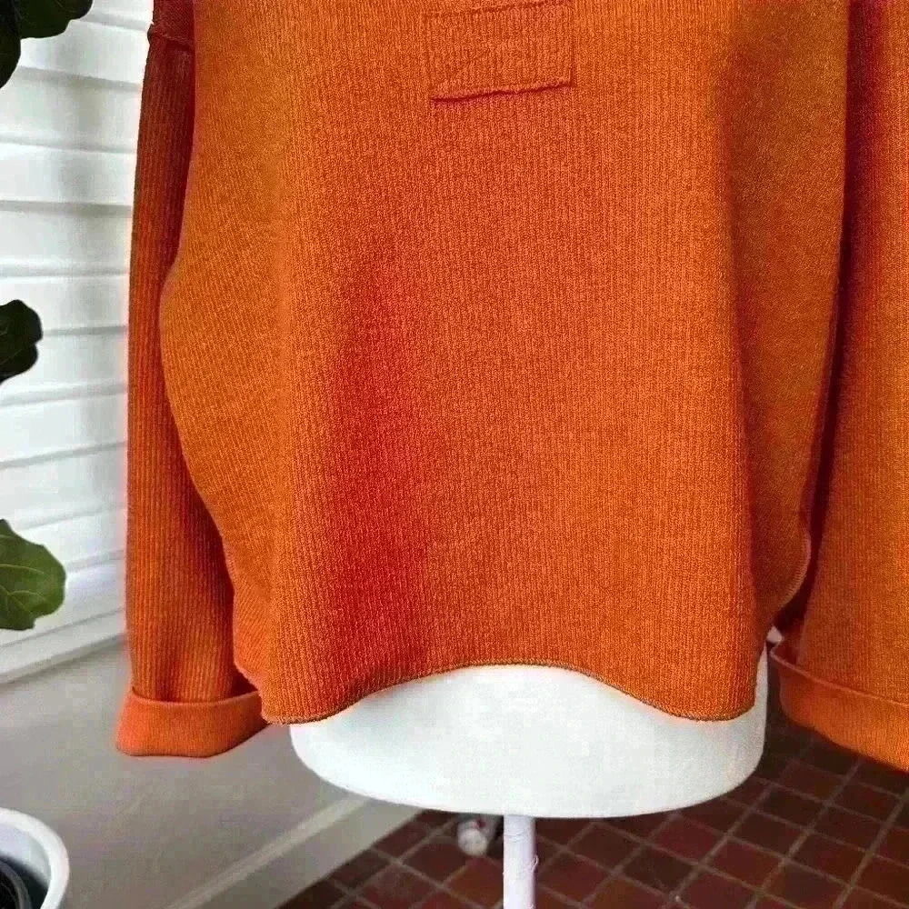 Urban Outfitter Jax Inside Out Notch Neck Top cuff long sleeve Size XS - Picture 4 of 8